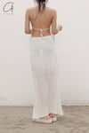 SWAYING/KNIT Japanese paper furry maxi skirt SW22SSB22 white